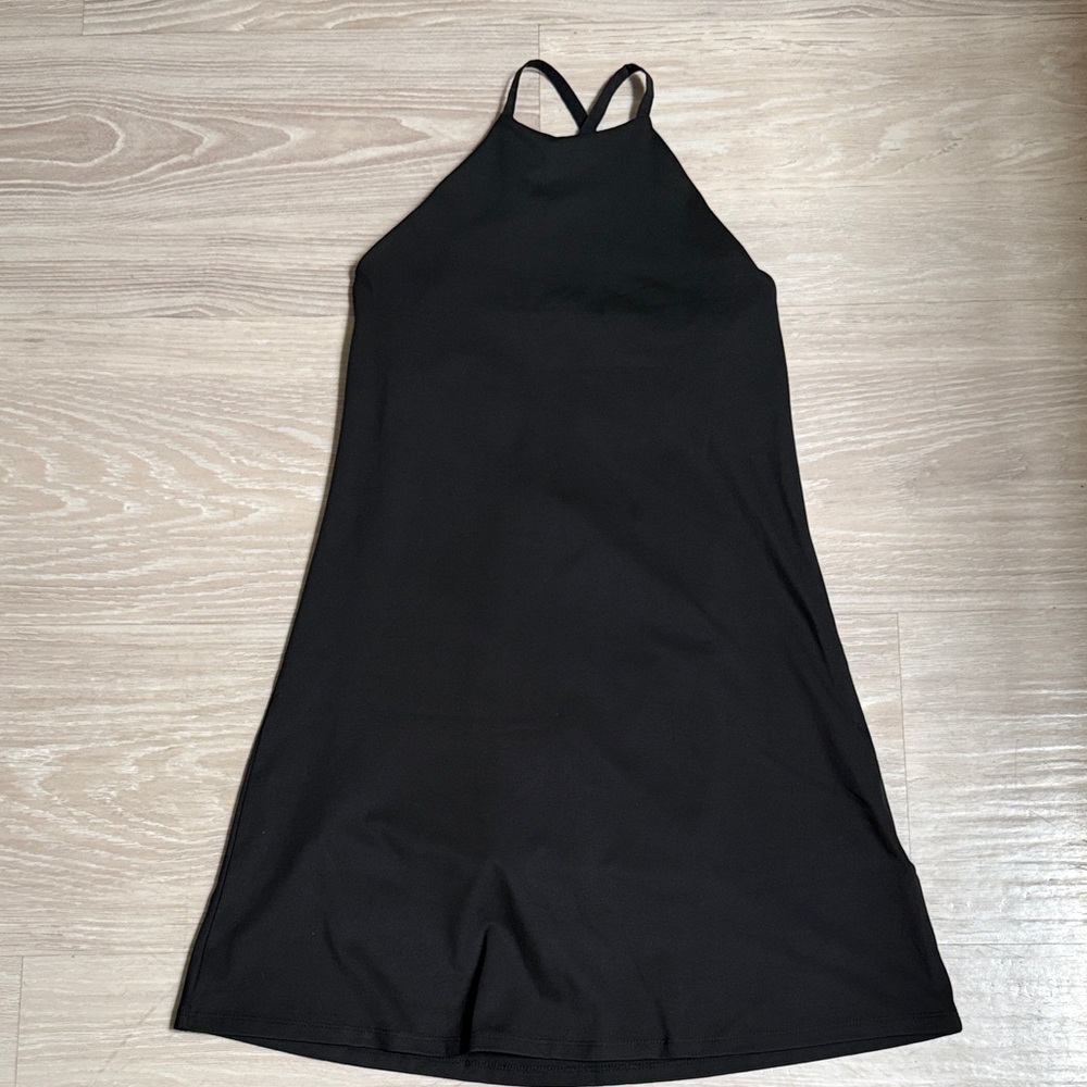 Madewell Black Criss Cross Strapped Dress